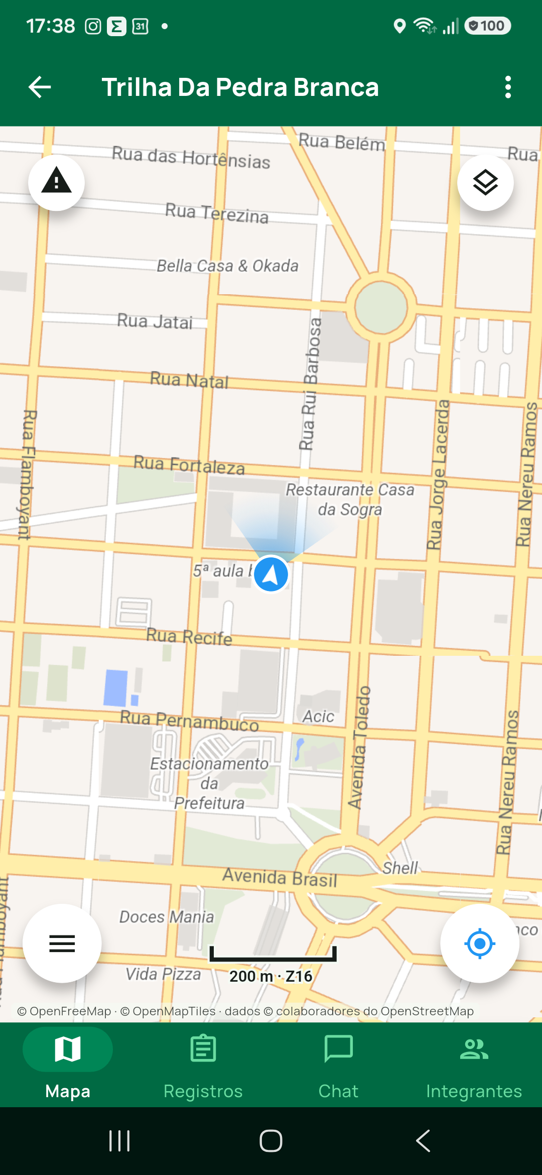Expedicao local mapa apos salvar