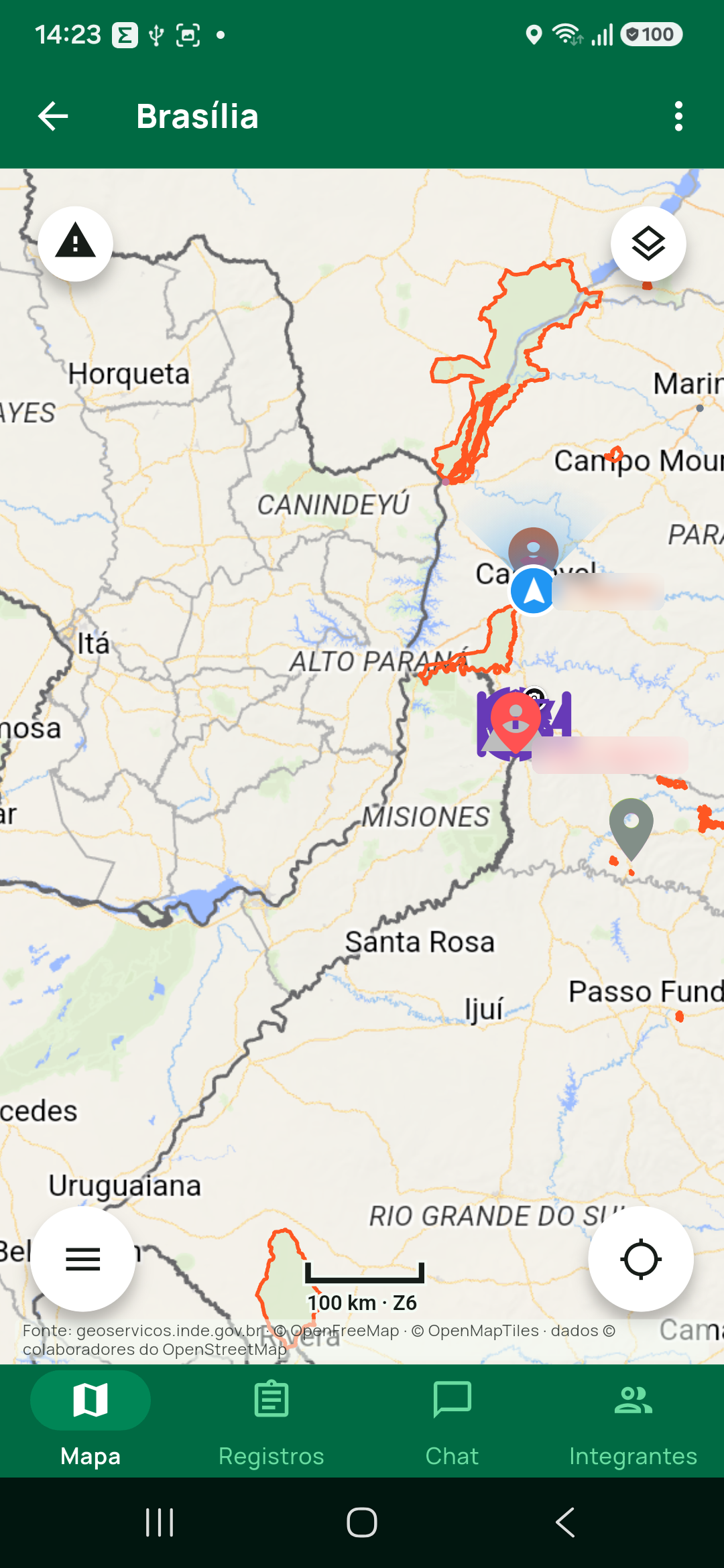 O antes no mapa: sem filtro, a camada mostra todas as unidades desenhadas.