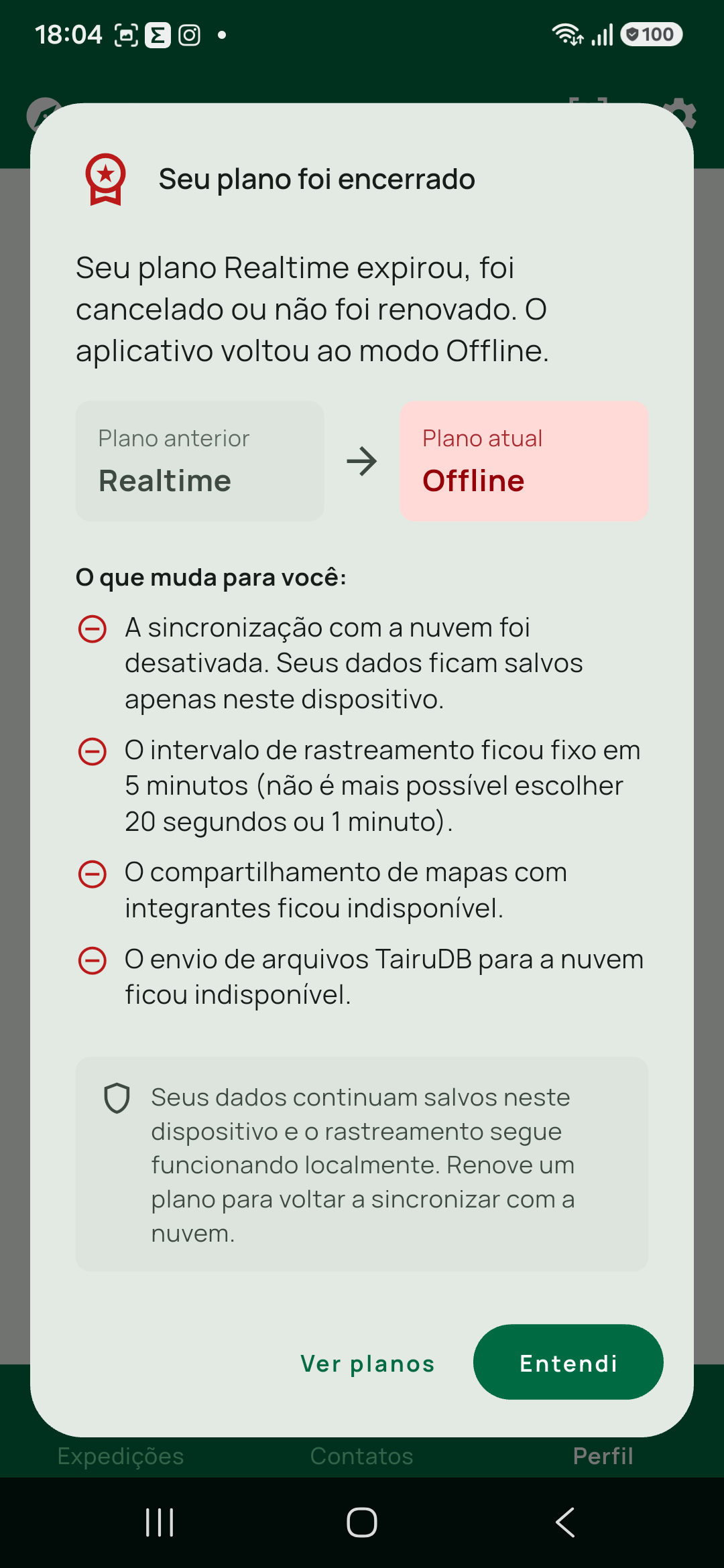 Plano mudanca aviso